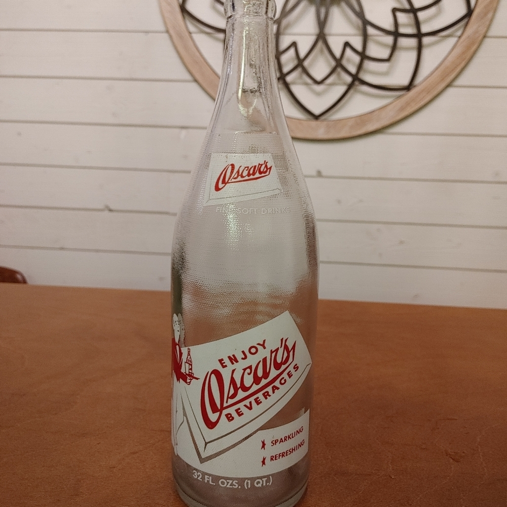 Vintage Soda Bottle OSCAR'S BEVERAGES